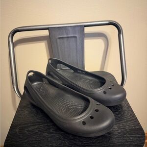 Crocs Black Slingback Flats Women’s Size 8